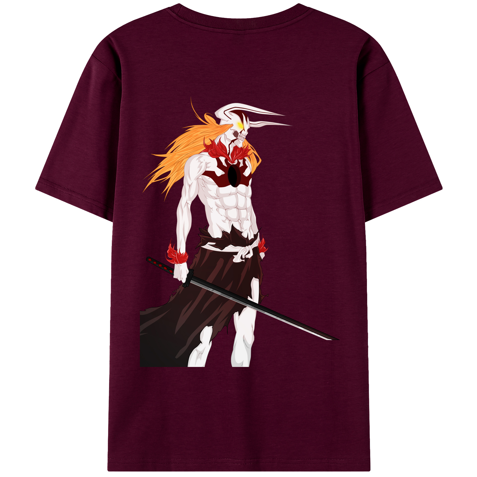 （画像用） ブリーチ 黒崎一護（くろさき いちご）BLEACH Kurosaki Ichigo レディース半袖Tシャツ(バックプリント)